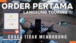 Baru ON Masuk Argo Kakap & Kehujanan | Motovlog ONBID Driver Shopee Bandung