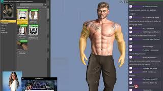 Daz 3D Art - Male Character with Tattoos - Clothing just not working