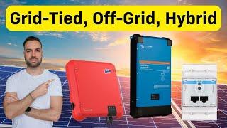 Difference Between Grid-Tied, Off-Grid, and Hybrid AC and DC Coupled Solar Systems