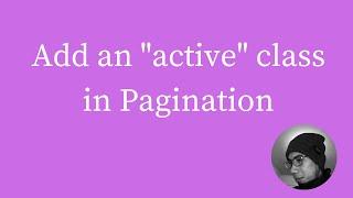 How to Add An Active Class to PHP Pagination