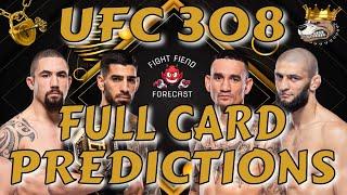 UFC 308 FULL CARD PREDICTIONS | TOPURIA VS HOLLOWAY