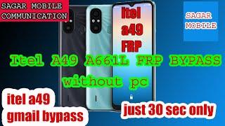 itel a49 google account remove