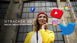 Social Media Icons Pack - Free Pack Of Trackable 3D Social Media Icons For mTracker 3D - MotionVFX