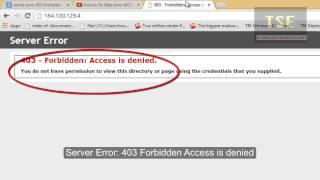 Server Error 403 - Forbidden: Access is Denied