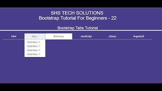 Bootstrap Tabs Tutorial | Bootstrap Tutorial For Beginners - 22 | Bootstrap Nav-Tabs Tutorial