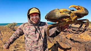 GIANT CRAB - Catch and Cook - 2 Days Fishing Hunting & Foraging For Food