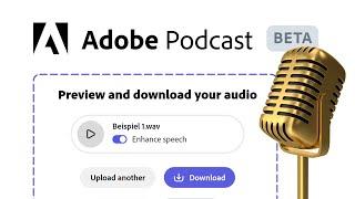 Adobe Podcast (Beta) Tutorial: Verbessere deine Audiodateien & Mikrofon