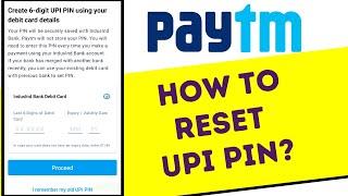How to reset UPI Pin in Paytm if Forgot