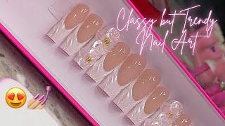 Make TRENDY press on nails with me!  | Press on nails !