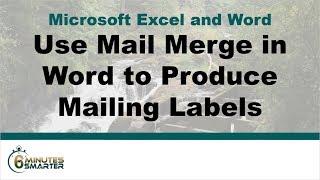 Create Mailing Labels in Word Using Mail Merge from Excel