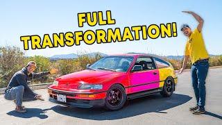 Revealing the COMPLETED B18 Swapped CRX! *Color Reveal!*