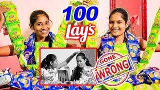 100 Lays eating challenge  Gone Wrong  Chattambees