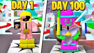 I Survived 100 Days In Bee Swarm Simulator