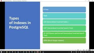 PostgreSQL : PostgreSQL Indexes