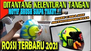 REPAINT HELM ROSSI TERBARU 2021 | DITANTANG KONSENTRASI TANGAN SIAPA TAKUT DENGAN CARA INI