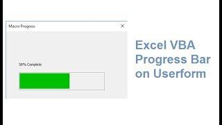 Excel VBA Progress Bar on Userform