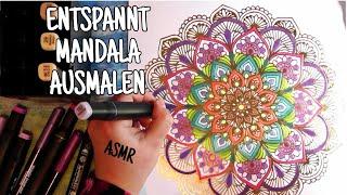 ASMRentspannt MANDALA ausmalen mit Filzstiften perfekte EINSCHLAFHILFE & zum RELAXEN (deutsch)