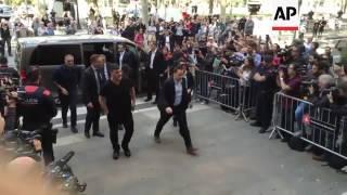 Footballer Lionel Messi arrives for tax trial