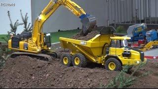 RC Construction Site Excavator Dozer Dumper Baustelle Bagger  Erlebniswelt Modellbau Kassel 2016