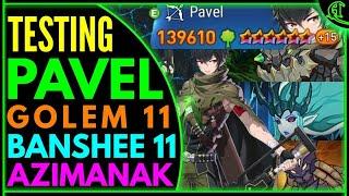 Pavel PVE Test (Golem 11, Banshee 11, Azimanak 11) Epic Seven Gameplay Epic 7 E7 [G11 B11 A11]