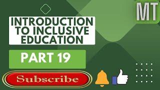 B.Ed. third sem Inclusive practices, Unit-1, Part 19... useful for TET, CTET competitive exams.(E/M)