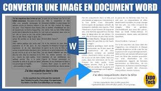 Convertir une image/photo en un document Word modifiable avec Word