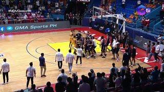 NCAA Season 98 | Kobe Monje and John Amores endgame tension | Letran vs JRU (Men's Basketball Rd. 1)