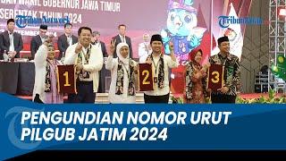 HASIL PENGUNDIAN Nomor Urut Pilgub Jatim 2024: Luluk-Lukman 1, Khofifah-Emil 2 dan Risma-Gus Hans 3