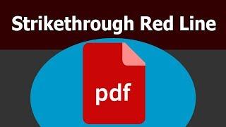 How to add Strikethrough Red Line in pdf text by using adobe acrobat pro