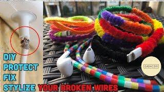 3 cool hacks to fix your charger / head phone cable I Turn it stylish | Fix and Protect for life |