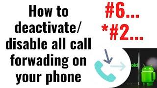 How to deactivate call forwarding|How can i cancel call divert? how to deactivat call forward on mtn