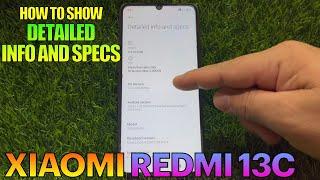 How to Show Detailed Info and Specs on Xiaomi Redmi 13C