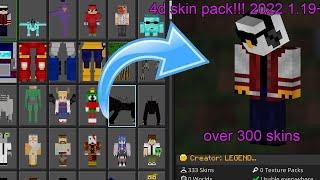 How to get 4d/5d skins minecraft bedrock edition!!! (2022) 1.19+