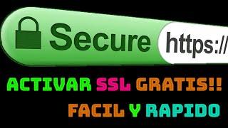 Cómo Instalar un Certificado SSL y Activar HTTPS GRATIS!! | CPANEL| |WORDPRESS|PAGINA WEB