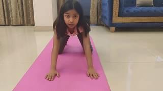 Puppy pose Yoga asana for kids. Uttana Shishosana Floor exercises,#yoga #Yogachallenge 3 min workout