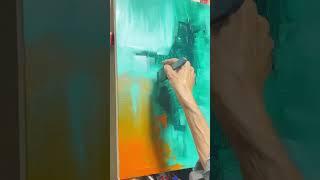 Abstract Calligraphy Painting ‍️ #shorts