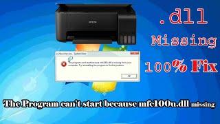 The program can't start because .......dll missing fix || Epson Scanner .dll missing solved.