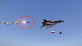 Russian MiG-29 fighter pilot tries to jump away from Ukrainian missile but fails - Arma 3