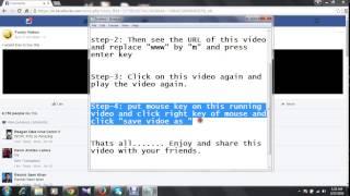 How to: Easy way to download videos from Facebook(Without any software)-2015