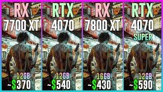 RX 7700 XT vs RTX 4070 vs RX 7800 XT vs RTX 4070 SUPER - Tested in 25 Games