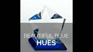 Blue Luminary Crystal Award - Star