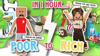 *POOR* to *RICH* In ONLY 1 Hour In Adopt Me!! *I Almost GOT Scammed...* (Roblox)
