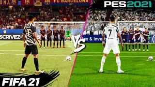 FIFA 21 vs. PES 2021: Free Kicks | 4K