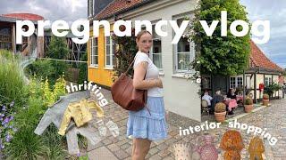 pregnancy vlog ️ why my husband isn't here, thrifting clothes for baby & Denmark road trip