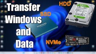 How to Easily Transfer Windows to Another Disk\HDD - SSD - NVMe️Clone Windows 11,10, 8.1 and 7