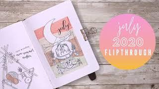 July 2020 Bullet Journal Flipthrough : Aesthetic Summer Nights Theme