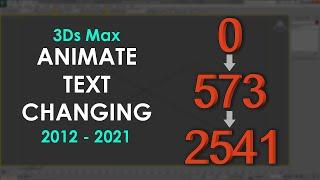 How to Animate Text Changing in 3ds Max - Powerful tip