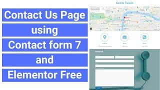 Contact us page with Elementor and Contact form 7