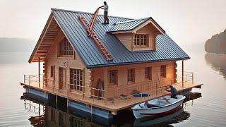 Man Challenges 3 Months To Build A Huge Movable Boathouse, It's So Spectacular! #Boathouse