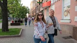 Kyiv Ukraine Walking Tour. Spring 2023. 4К